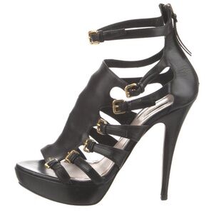 Miu Miu 8.5 Black strappy heel